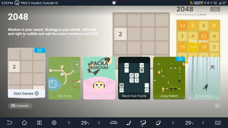 Crazy Rabbit page in BYD Arcade with a Controller management dialogue open, showing My controller, the message Controller not added and an Add controller button.